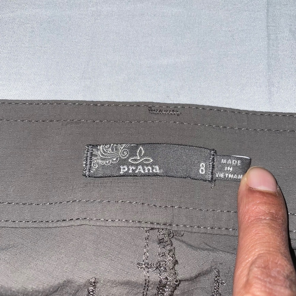 Prana Women 8 Gray Brown Cargo Jogger Pants Hiking Outdoor Stretch Lightweight - Picture 2 of 8